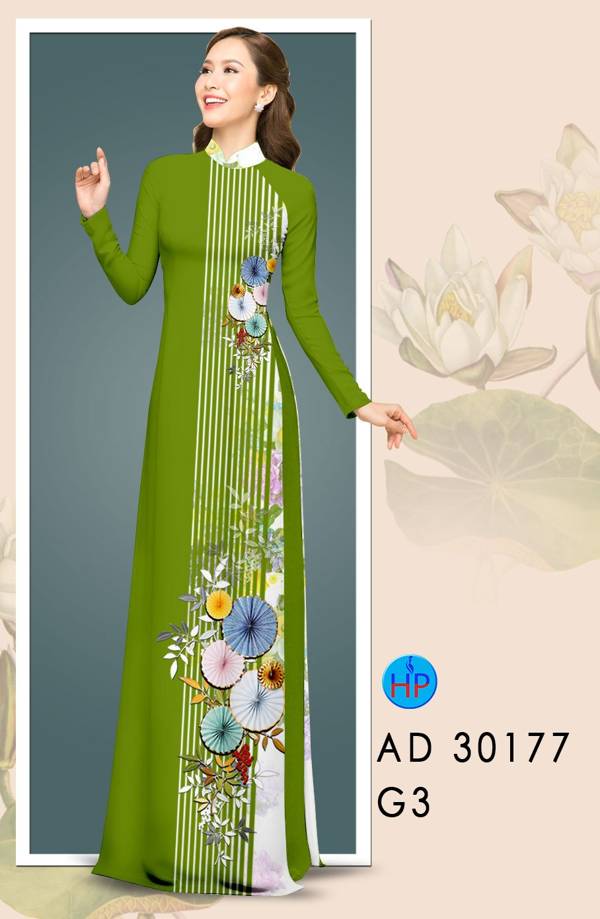 Vải Áo Dài Hoa In 3D mới ra AD 30177 43 Vải Áo Dài Hoa In 3D mới ra AD 30177