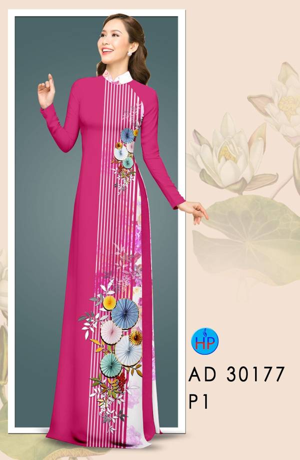 Vải Áo Dài Hoa In 3D mới ra AD 30177 51 Vải Áo Dài Hoa In 3D mới ra AD 30177