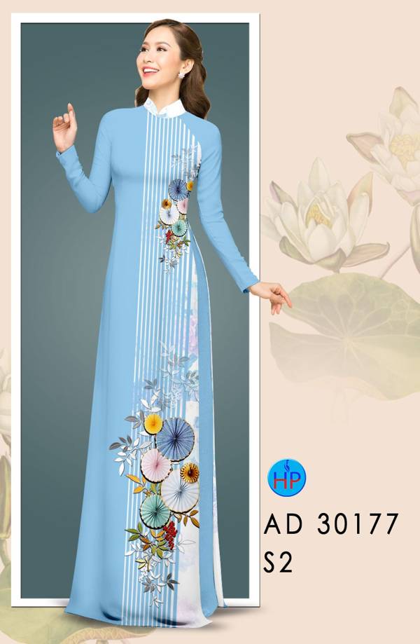 Vải Áo Dài Hoa In 3D mới ra AD 30177 50 Vải Áo Dài Hoa In 3D mới ra AD 30177