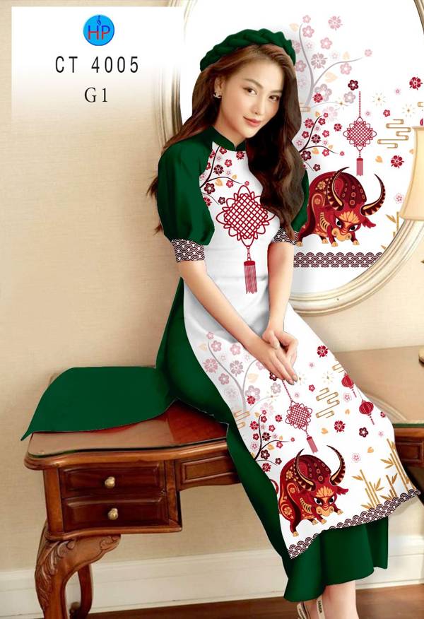 Vải Áo Dài Trâu Vàng Đón Tết thiết kế 2021 AD CT4005 37 Vải Áo Dài Trâu Vàng Đón Tết thiết kế 2021 AD CT4005