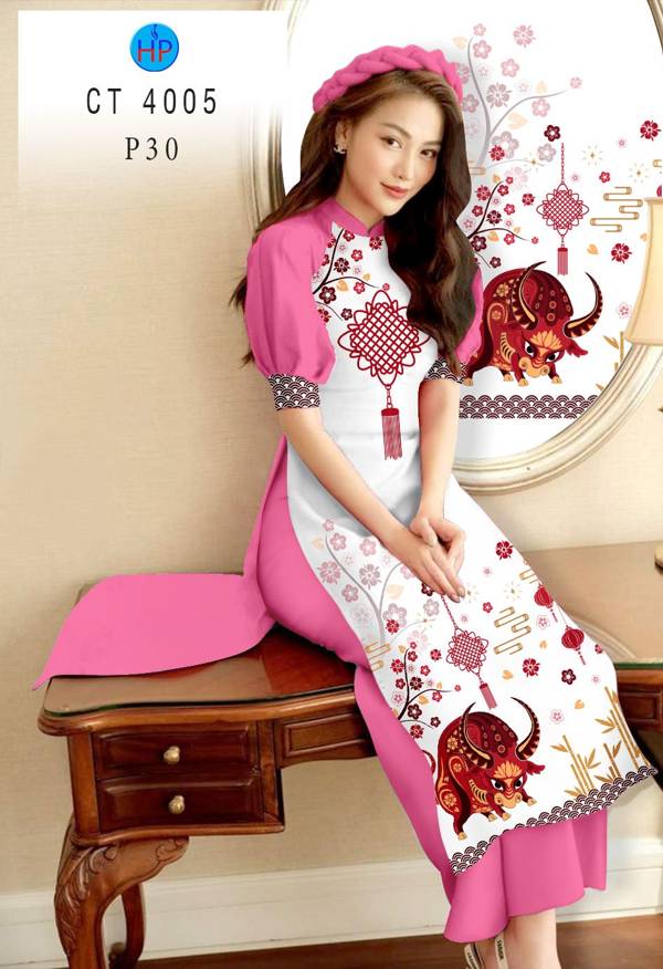 Vải Áo Dài Trâu Vàng Đón Tết thiết kế 2021 AD CT4005 39 Vải Áo Dài Trâu Vàng Đón Tết thiết kế 2021 AD CT4005