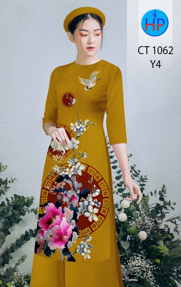Vải Áo Dài Hoa In 3D thiết kế 2021 AD CT1062 46 Vải Áo Dài Hoa In 3D thiết kế 2021 AD CT1062
