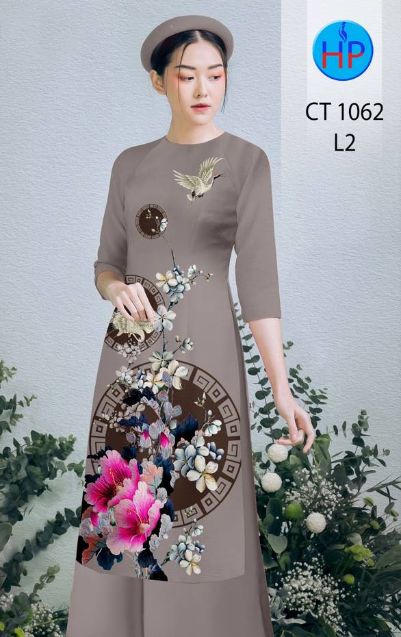 Vải Áo Dài Hoa In 3D thiết kế 2021 AD CT1062 55 Vải Áo Dài Hoa In 3D thiết kế 2021 AD CT1062