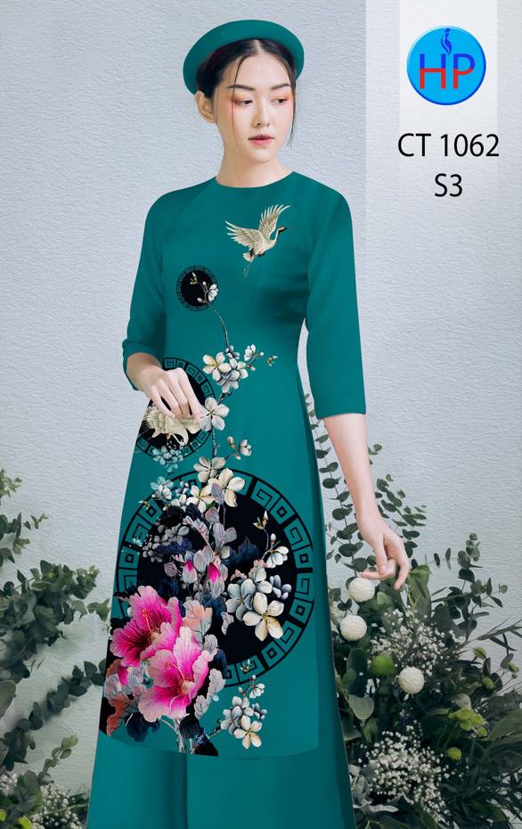 Vải Áo Dài Hoa In 3D thiết kế 2021 AD CT1062 52 Vải Áo Dài Hoa In 3D thiết kế 2021 AD CT1062