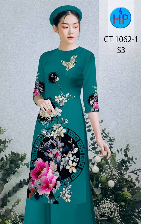 Vải Áo Dài Hoa In 3D thiết kế 2021 AD CT1062 60 Vải Áo Dài Hoa In 3D thiết kế 2021 AD CT1062