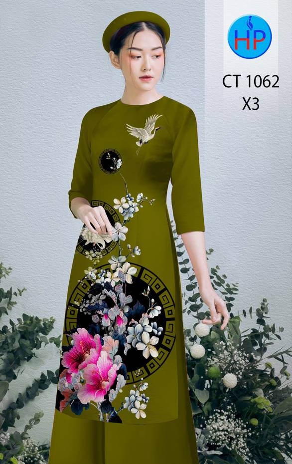 Vải Áo Dài Hoa In 3D thiết kế 2021 AD CT1062 58 Vải Áo Dài Hoa In 3D thiết kế 2021 AD CT1062