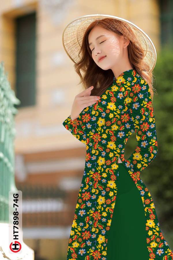 Vải Áo Dài Hoa Đều thiết kế 2021 AD HT7898 34 Vải Áo Dài Hoa Đều thiết kế 2021 AD HT7898