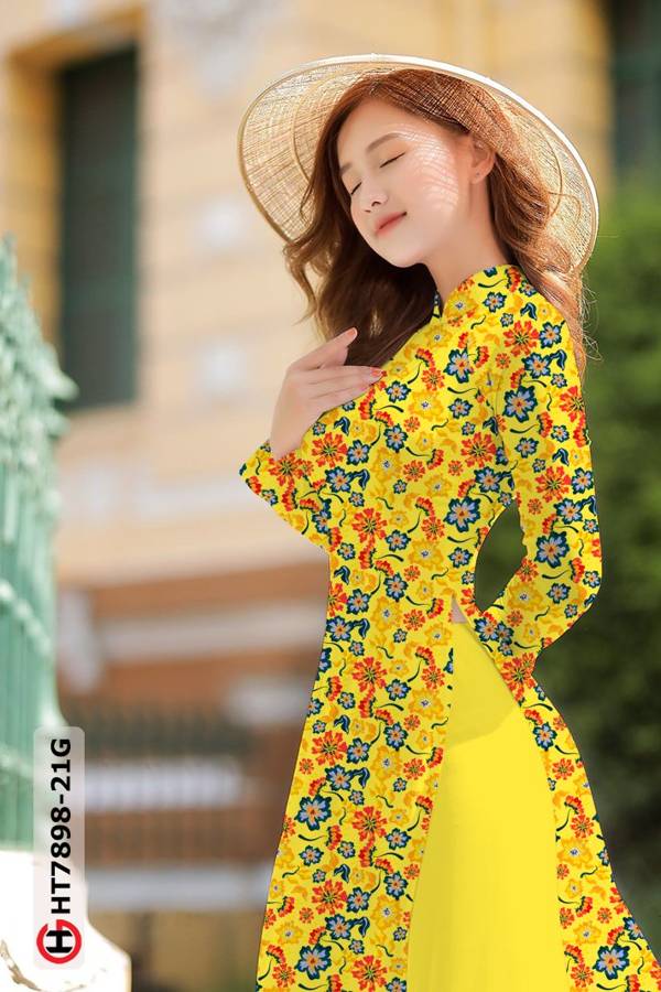 Vải Áo Dài Hoa Đều thiết kế 2021 AD HT7898 40 Vải Áo Dài Hoa Đều thiết kế 2021 AD HT7898