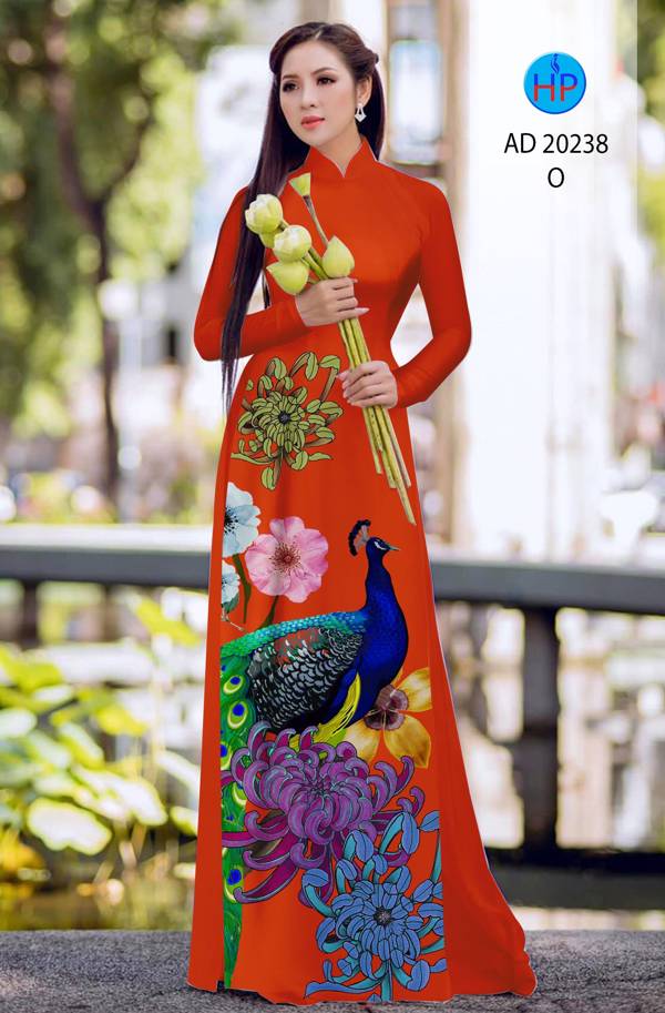 Vải Áo Dài Chim Công mới ra AD 20238 44 Vải Áo Dài Chim Công mới ra AD 20238