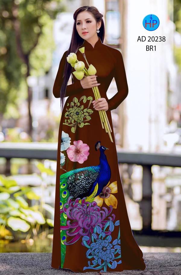 Vải Áo Dài Chim Công mới ra AD 20238 46 Vải Áo Dài Chim Công mới ra AD 20238
