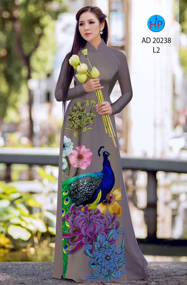Vải Áo Dài Chim Công mới ra AD 20238 45 Vải Áo Dài Chim Công mới ra AD 20238