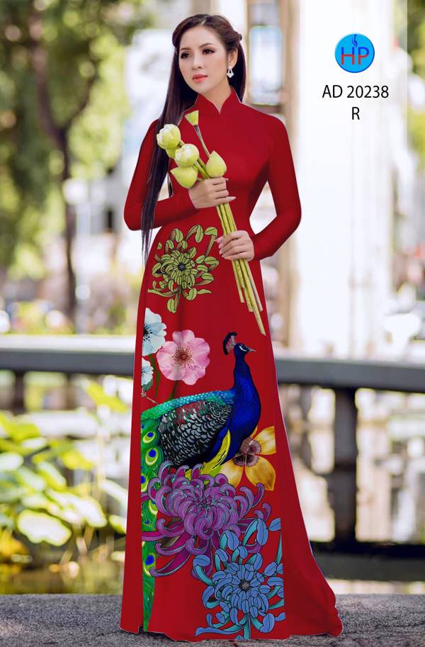 Vải Áo Dài Chim Công mới ra AD 20238 50 Vải Áo Dài Chim Công mới ra AD 20238