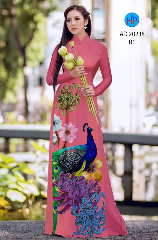 Vải Áo Dài Chim Công mới ra AD 20238 49 Vải Áo Dài Chim Công mới ra AD 20238