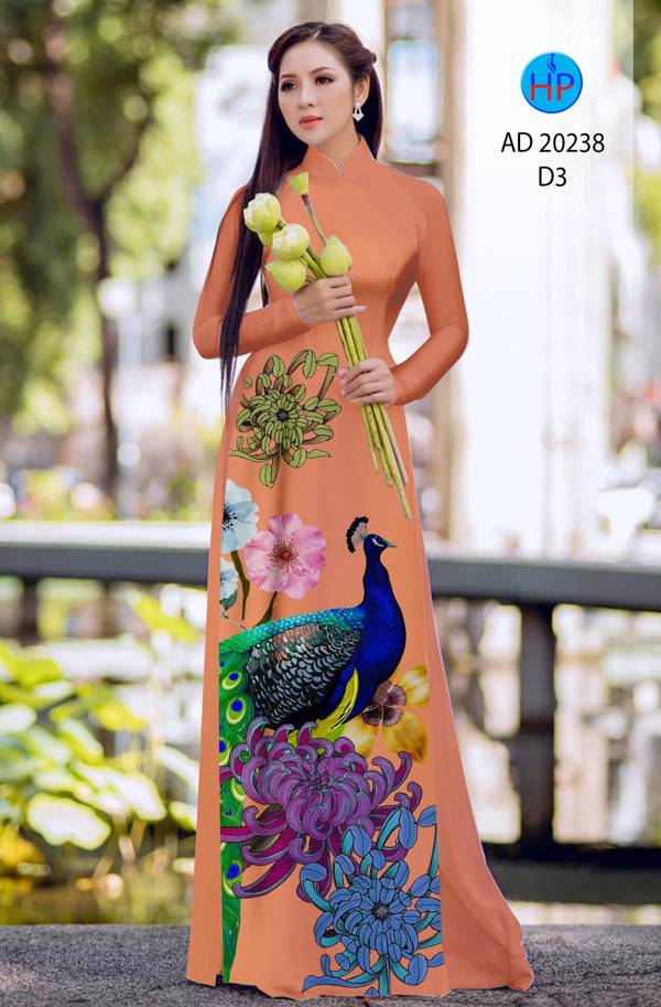 Vải Áo Dài Chim Công mới ra AD 20238 47 Vải Áo Dài Chim Công mới ra AD 20238