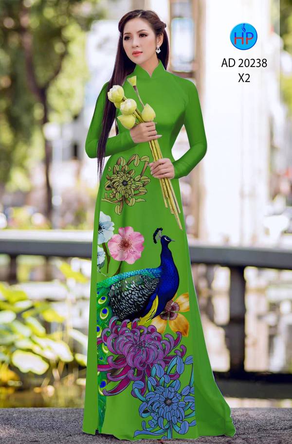 Vải Áo Dài Chim Công mới ra AD 20238 53 Vải Áo Dài Chim Công mới ra AD 20238