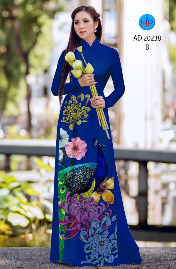 Vải Áo Dài Chim Công mới ra AD 20238 54 Vải Áo Dài Chim Công mới ra AD 20238