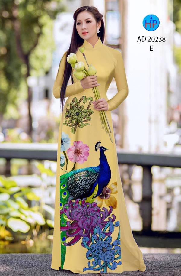 Vải Áo Dài Chim Công mới ra AD 20238 55 Vải Áo Dài Chim Công mới ra AD 20238