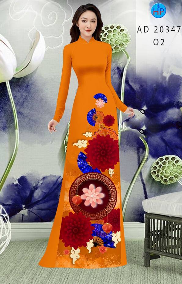 Vải Áo Dài Hoa In 3D mới ra AD 20347 38 Vải Áo Dài Hoa In 3D mới ra AD 20347