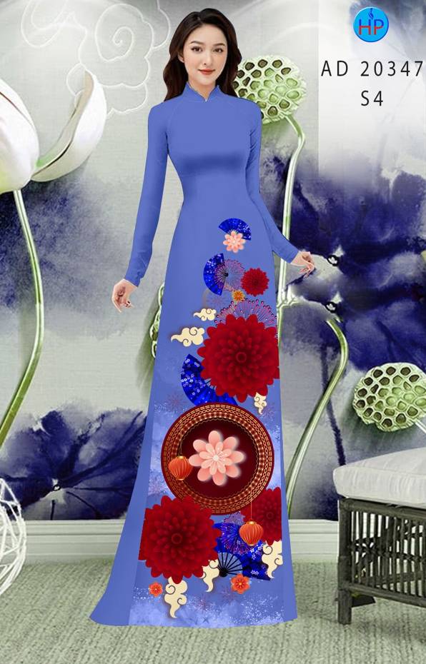 Vải Áo Dài Hoa In 3D mới ra AD 20347 44 Vải Áo Dài Hoa In 3D mới ra AD 20347