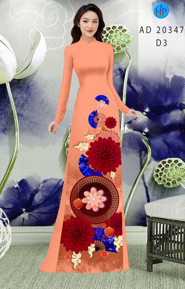 Vải Áo Dài Hoa In 3D mới ra AD 20347 43 Vải Áo Dài Hoa In 3D mới ra AD 20347