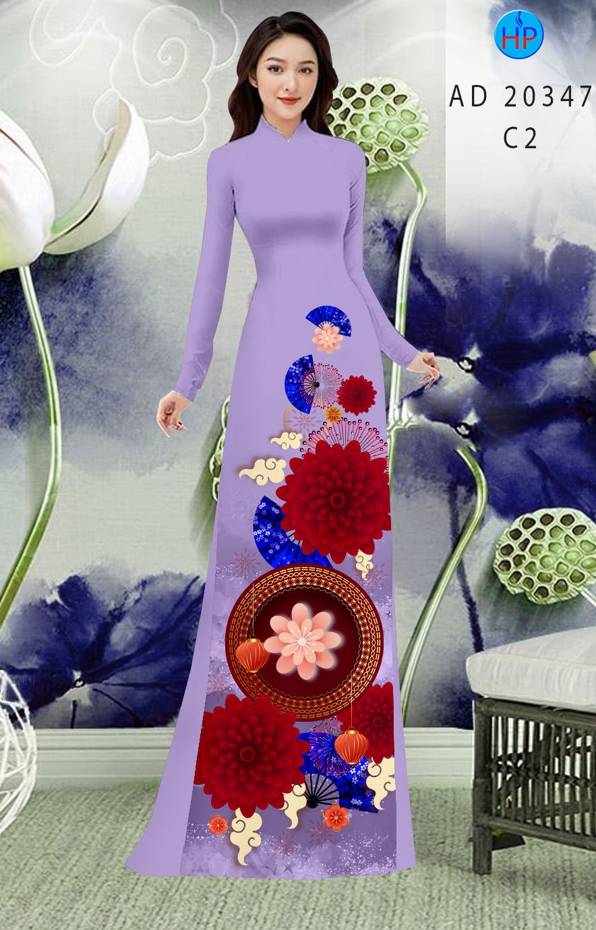 Vải Áo Dài Hoa In 3D mới ra AD 20347 46 Vải Áo Dài Hoa In 3D mới ra AD 20347