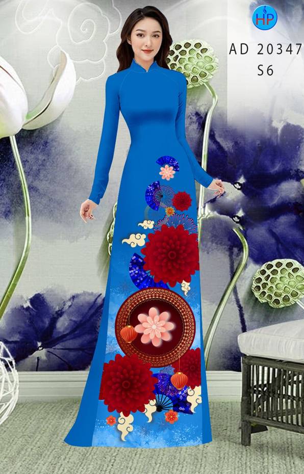 Vải Áo Dài Hoa In 3D mới ra AD 20347 47 Vải Áo Dài Hoa In 3D mới ra AD 20347