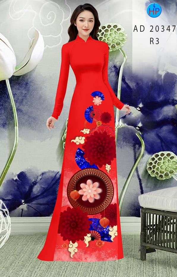 Vải Áo Dài Hoa In 3D mới ra AD 20347 48 Vải Áo Dài Hoa In 3D mới ra AD 20347