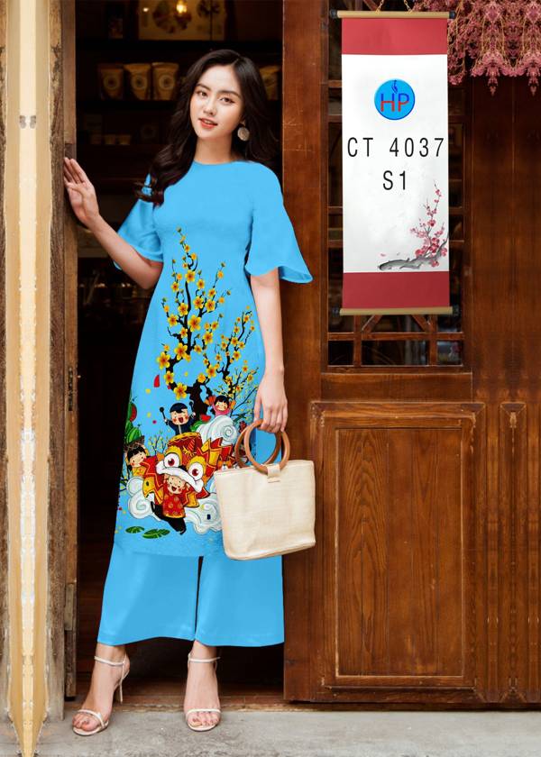 Vải Áo Dài Hoa Mai Tết thiết kế 2021 AD CT4037 40 Vải Áo Dài Hoa Mai Tết thiết kế 2021 AD CT4037