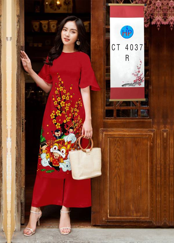 Vải Áo Dài Hoa Mai Tết thiết kế 2021 AD CT4037 38 Vải Áo Dài Hoa Mai Tết thiết kế 2021 AD CT4037