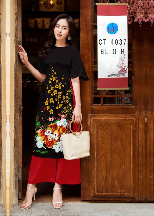 Vải Áo Dài Hoa Mai Tết thiết kế 2021 AD CT4037 43 Vải Áo Dài Hoa Mai Tết thiết kế 2021 AD CT4037