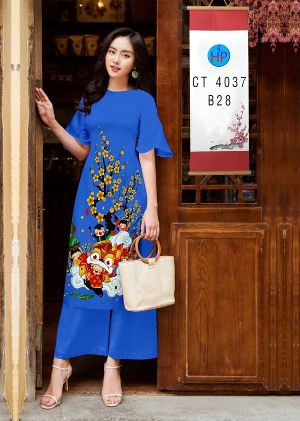 Vải Áo Dài Hoa Mai Tết thiết kế 2021 AD CT4037 44 Vải Áo Dài Hoa Mai Tết thiết kế 2021 AD CT4037