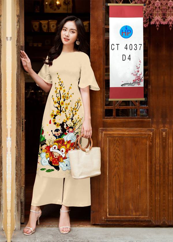 Vải Áo Dài Hoa Mai Tết thiết kế 2021 AD CT4037 46 Vải Áo Dài Hoa Mai Tết thiết kế 2021 AD CT4037