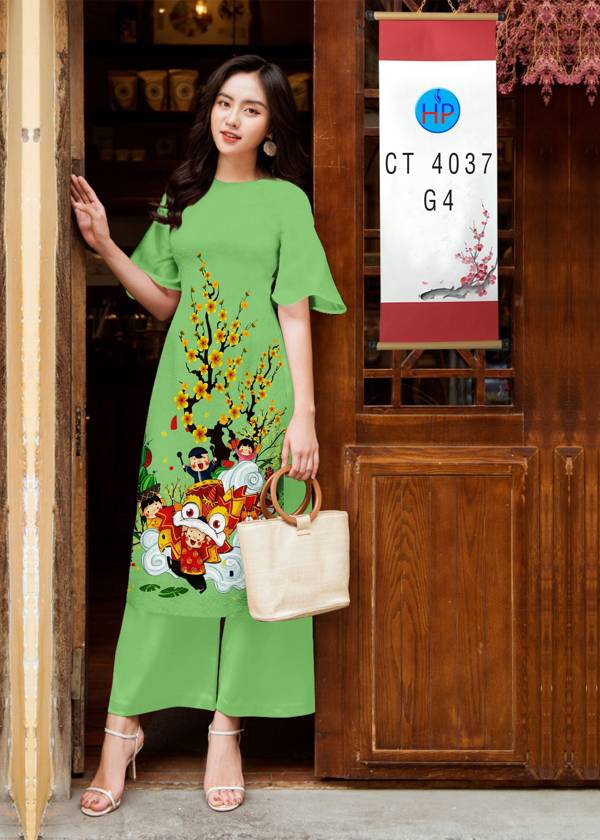 Vải Áo Dài Hoa Mai Tết thiết kế 2021 AD CT4037 49 Vải Áo Dài Hoa Mai Tết thiết kế 2021 AD CT4037