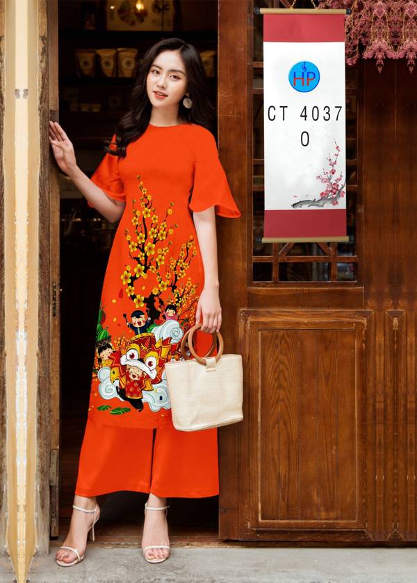 Vải Áo Dài Hoa Mai Tết thiết kế 2021 AD CT4037 51 Vải Áo Dài Hoa Mai Tết thiết kế 2021 AD CT4037