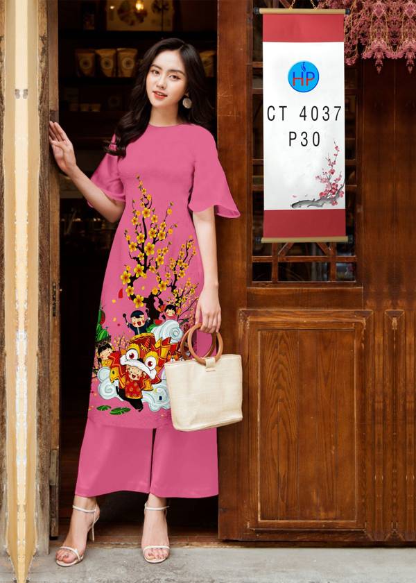 Vải Áo Dài Hoa Mai Tết thiết kế 2021 AD CT4037 52 Vải Áo Dài Hoa Mai Tết thiết kế 2021 AD CT4037