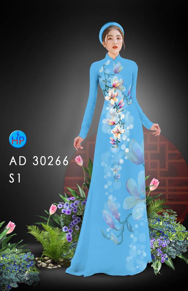 Vải Áo Dài Hoa Đào kiểu mới AD 30266 37 Vải Áo Dài Hoa Đào kiểu mới AD 30266