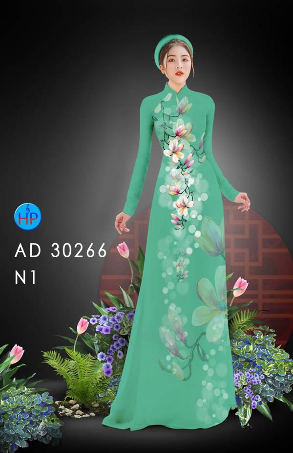 Vải Áo Dài Hoa Đào kiểu mới AD 30266 38 Vải Áo Dài Hoa Đào kiểu mới AD 30266