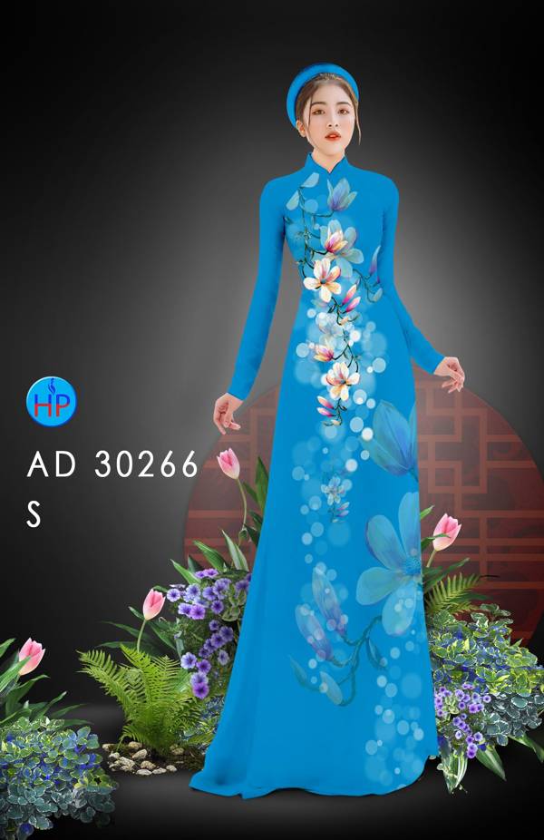 Vải Áo Dài Hoa Đào kiểu mới AD 30266 41 Vải Áo Dài Hoa Đào kiểu mới AD 30266