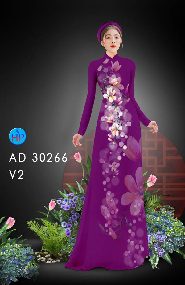 Vải Áo Dài Hoa Đào kiểu mới AD 30266 39 Vải Áo Dài Hoa Đào kiểu mới AD 30266