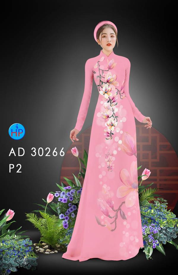 Vải Áo Dài Hoa Đào kiểu mới AD 30266 45 Vải Áo Dài Hoa Đào kiểu mới AD 30266