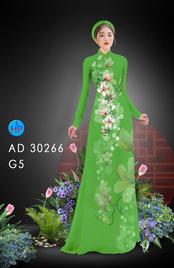 Vải Áo Dài Hoa Đào kiểu mới AD 30266 47 Vải Áo Dài Hoa Đào kiểu mới AD 30266