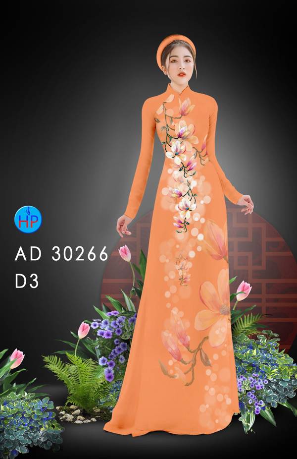 Vải Áo Dài Hoa Đào kiểu mới AD 30266 51 Vải Áo Dài Hoa Đào kiểu mới AD 30266