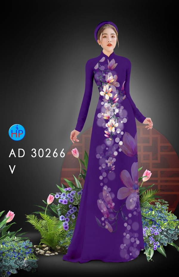 Vải Áo Dài Hoa Đào kiểu mới AD 30266 49 Vải Áo Dài Hoa Đào kiểu mới AD 30266