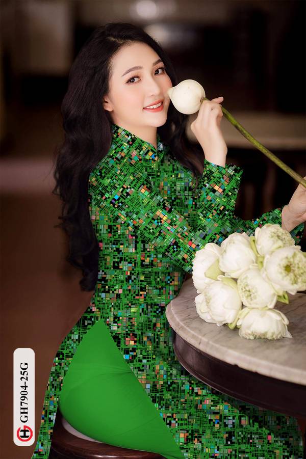 Vải Áo Dài Hoa Văn mới ra AD GH7904 32 Vải Áo Dài Hoa Văn mới ra AD GH7904