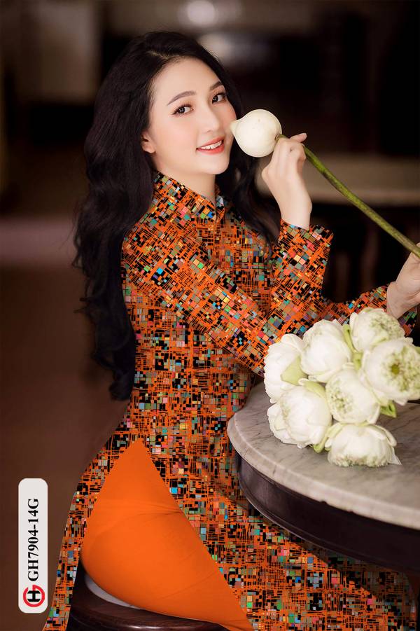 Vải Áo Dài Hoa Văn mới ra AD GH7904 34 Vải Áo Dài Hoa Văn mới ra AD GH7904