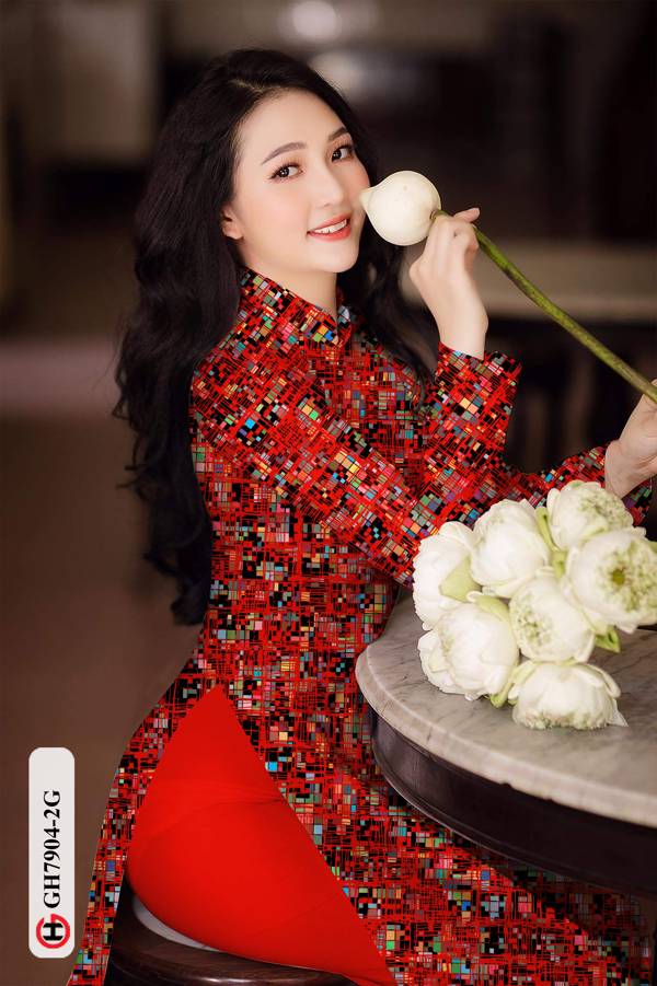 Vải Áo Dài Hoa Văn mới ra AD GH7904 35 Vải Áo Dài Hoa Văn mới ra AD GH7904