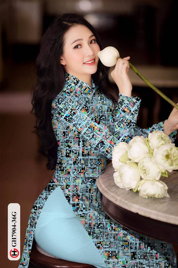 Vải Áo Dài Hoa Văn mới ra AD GH7904 38 Vải Áo Dài Hoa Văn mới ra AD GH7904