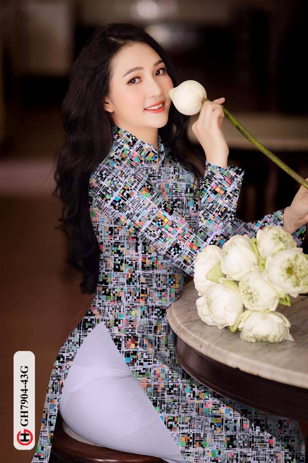 Vải Áo Dài Hoa Văn mới ra AD GH7904 37 Vải Áo Dài Hoa Văn mới ra AD GH7904