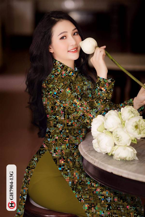 Vải Áo Dài Hoa Văn mới ra AD GH7904 43 Vải Áo Dài Hoa Văn mới ra AD GH7904