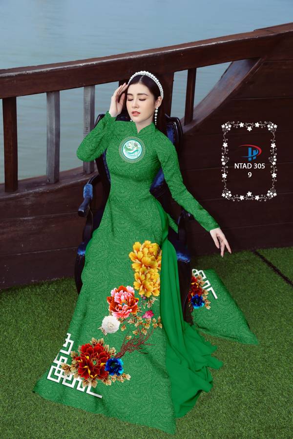 Vải Áo Dài Hoa In 3D mới ra AD NTAD 305 48 Vải Áo Dài Hoa In 3D mới ra AD NTAD 305